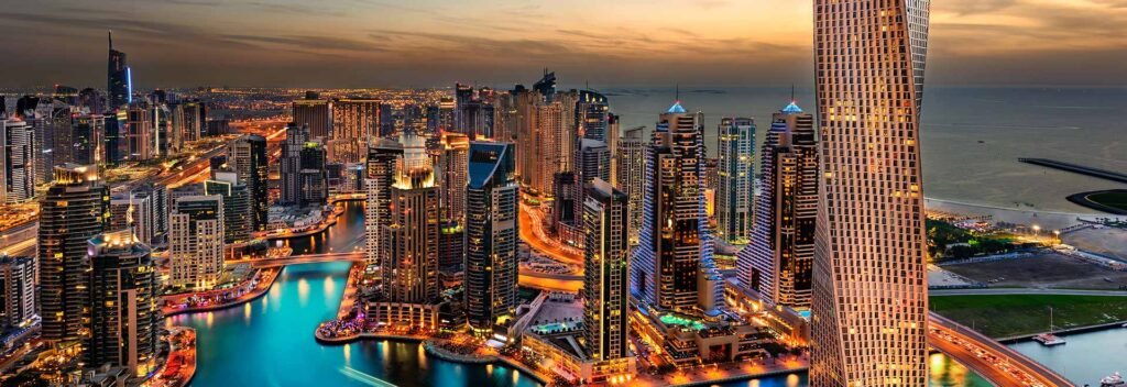 Middle East United Arab Emirates Dubai skyline