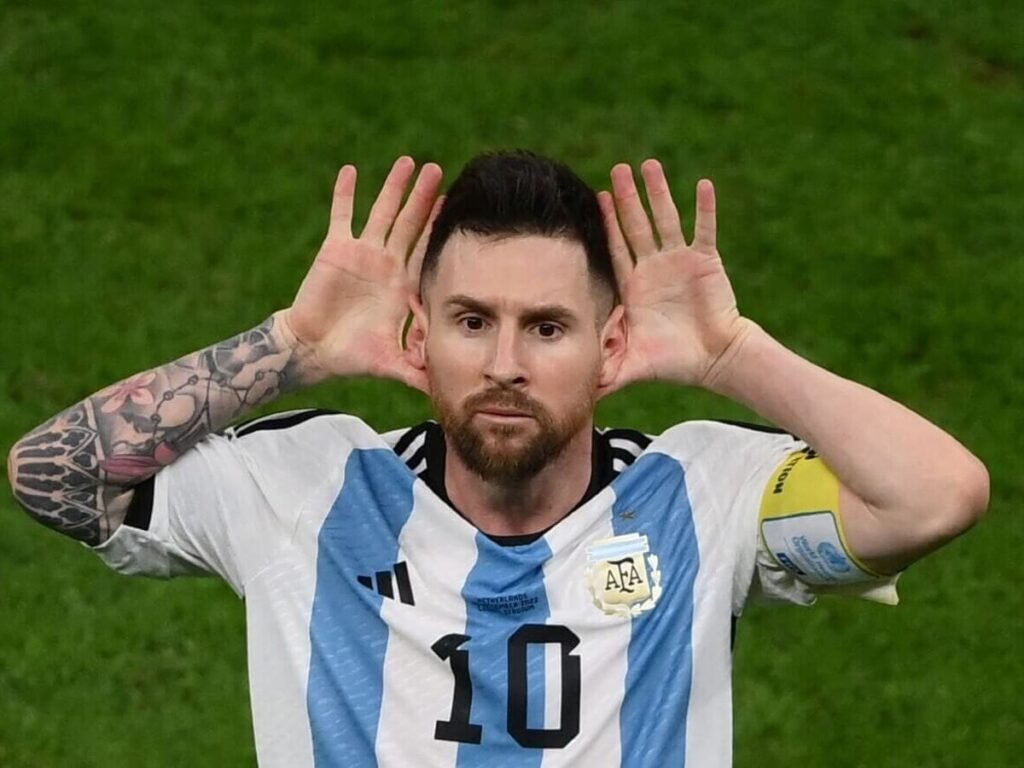 messi celebration argentina national football team